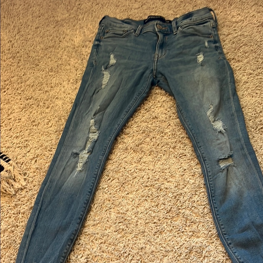 Express Distressed Blue Women's Jeans